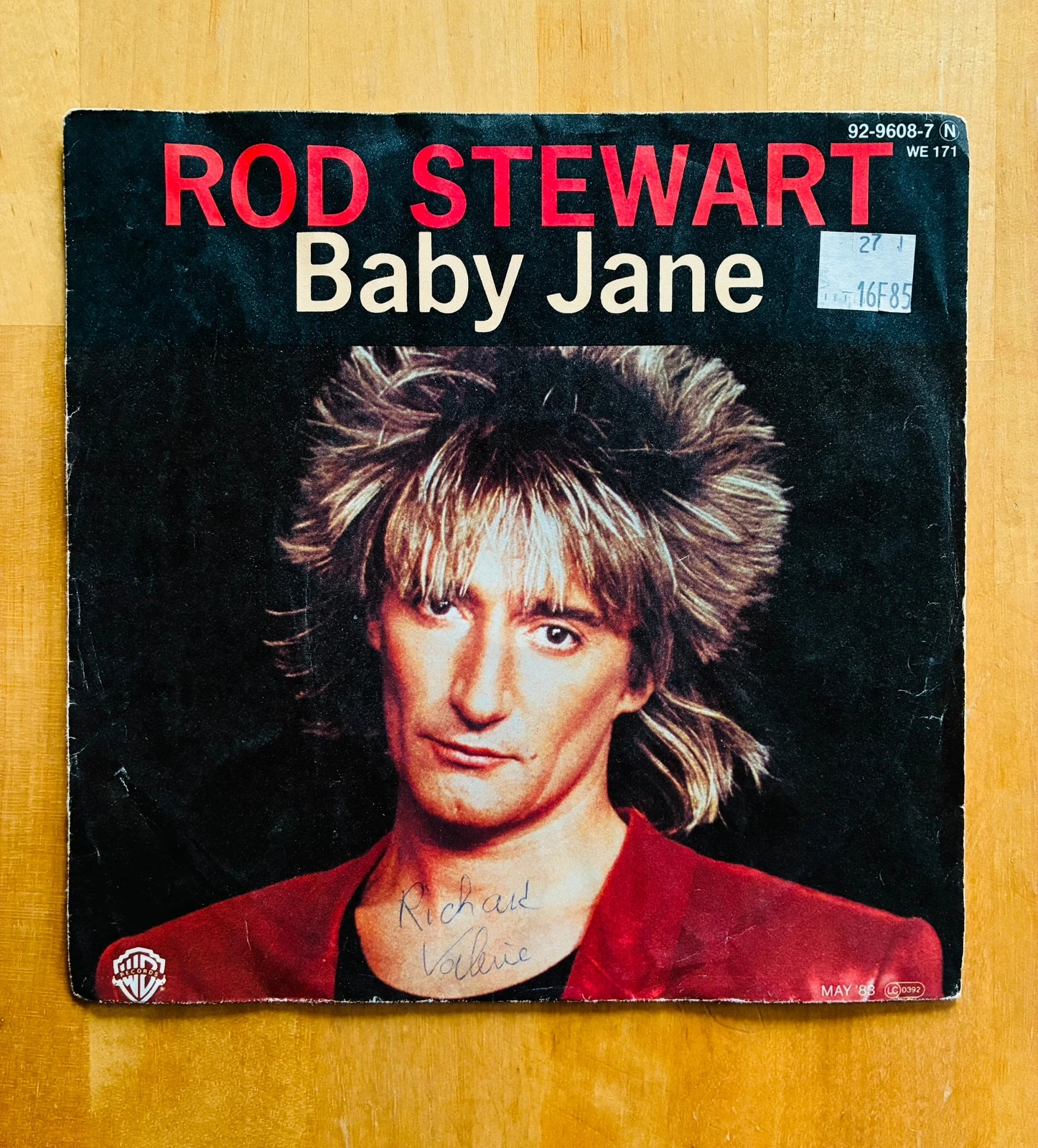Disque vinyle 45T Rod Stewart Baby Jane.